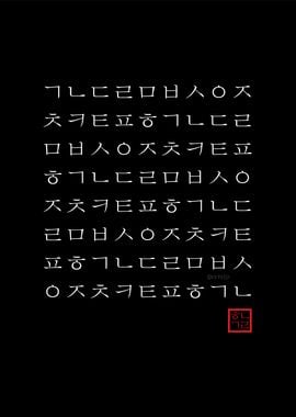 Korean Hangul Alphabets