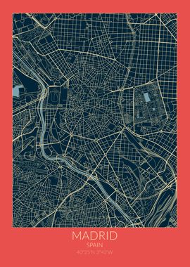 Madrid Red Ble Map