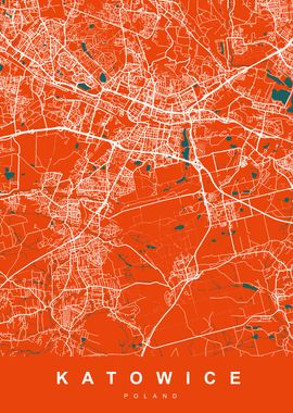 Map KATOWICE POLAND 