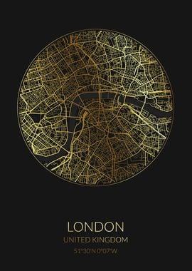 London Black Gold Map