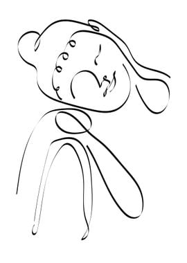 One Line Art Woman