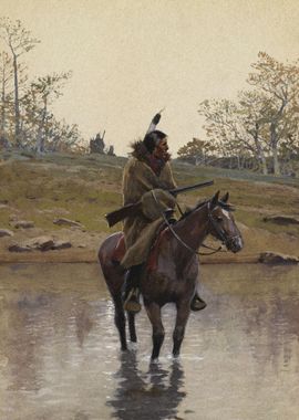 Indian Crossing The River