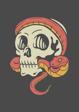 Skull Biting Snake