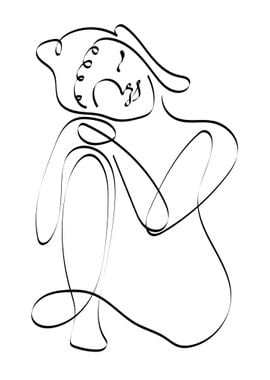 One Line Art Woman