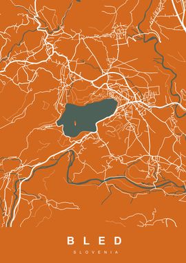 MAP BLED SLOVENIA 