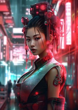 Cyberpunk geisha