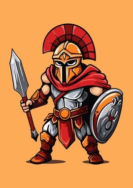 spartan soldier cartoon