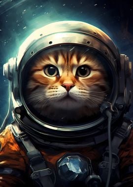 Astronaut Cat Space Galaxy