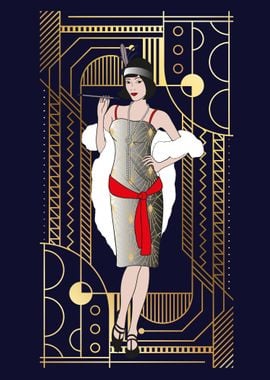 Art Deco style woman