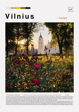 Vilnius landscape poster