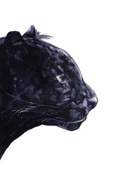 Watercolor Black Panther