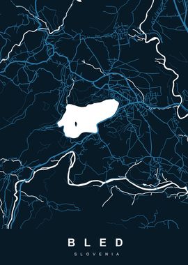 MAP BLED SLOVENIA