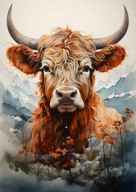 Dreamy Highland Cow