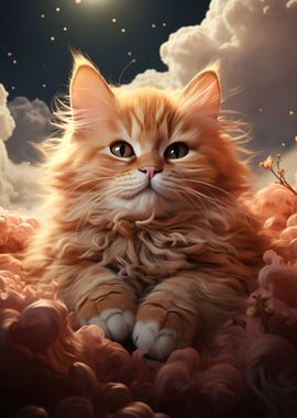 Kitten On Fluffy Clouds