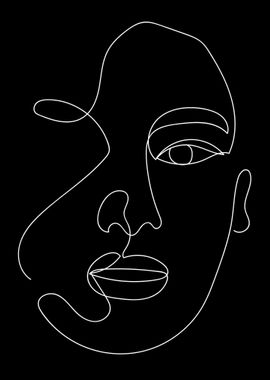 One Line Art Woman