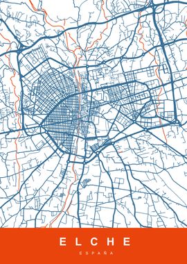 MAP ELCHE SPAIN