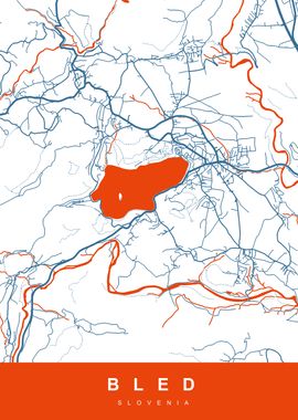 MAP BLED SLOVENIA 