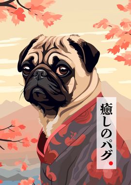 Cherry Blossom Pug