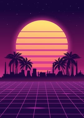 80s Sunset City