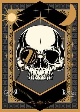 SKULL MONOCLE CARD