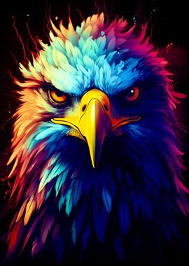 Eagle Face Colorful