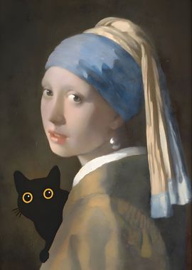 Vermeer Girl With a Cat