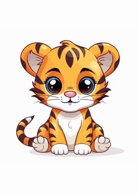 Baby Tiger Illustration