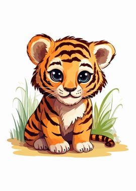 Baby Tiger Illustration