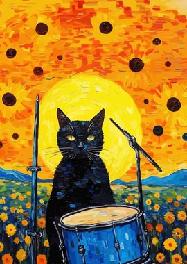 Cat style van gogh