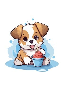 Baby Dog Illustration