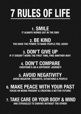 7 Rules Of Life Poster 3