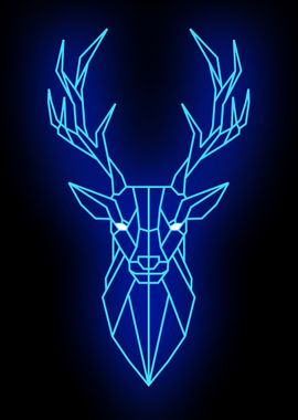 Neon Art of Deer