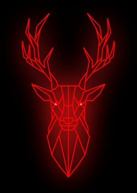 Neon art of Deer