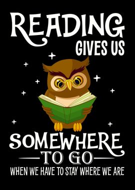 Owl Reading GivOes Us Book