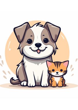 Dog and Cat Couple