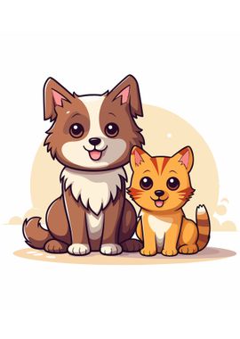 Dog and Cat Couple