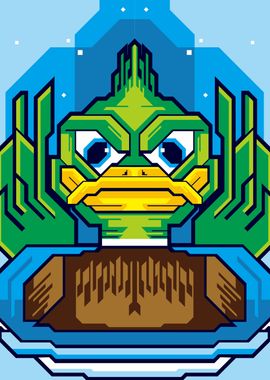 SWIMMING DUCK VECTOR