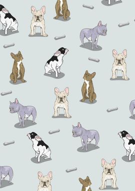 French bulldog pattern