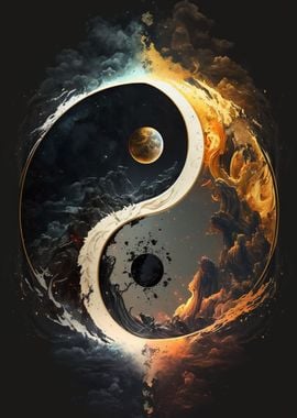 Yin Yang Sun and Moon