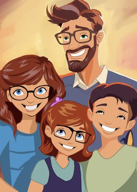 Family cartoon