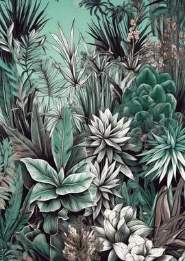 Tropical plant art