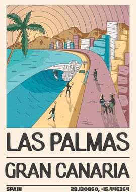 Las Palmas Travel Poster