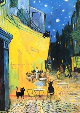 3 Black Cats Van Gogh