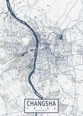 Changsha City Map Coastal