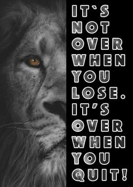 Lion Never Give Up Art