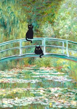 Cat Water Lily Pond Bridge