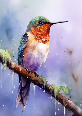 Hummingbird Watercolor