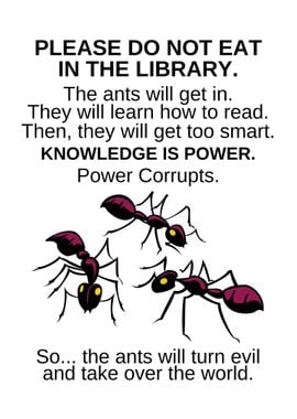 Funny Library Safety Sign