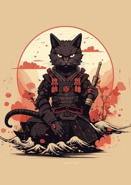 Cat Samurai Japanese