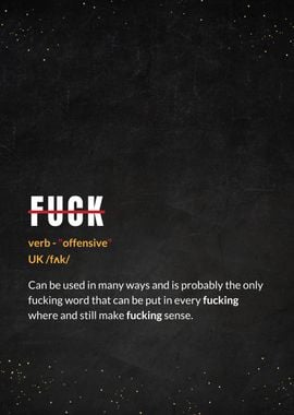 FUCK DEFINITION TEXT ART